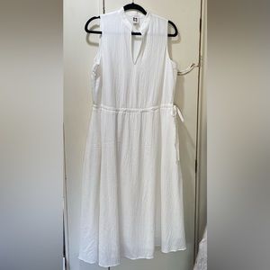 Anne Klein White Sleeveless Flowy Maxi Dress